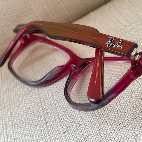 Ray-ban Women Eyeglasses Frame Double Tone Reddish Purple for small Face RB1531 - Picture 5 of 11
